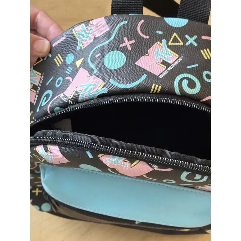 MTV Mini Backpack Retro Vintage 80s 90s Memphis Concert Dopamine Geometric Y2K